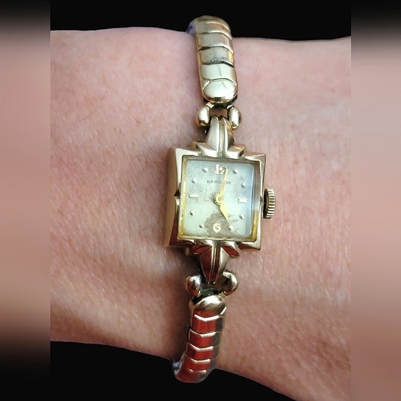 Hamilton Accessories - RARE Antique Hamilton Swiss Cocktail 10k Gold Filled Dress Watch with 17 Jewels